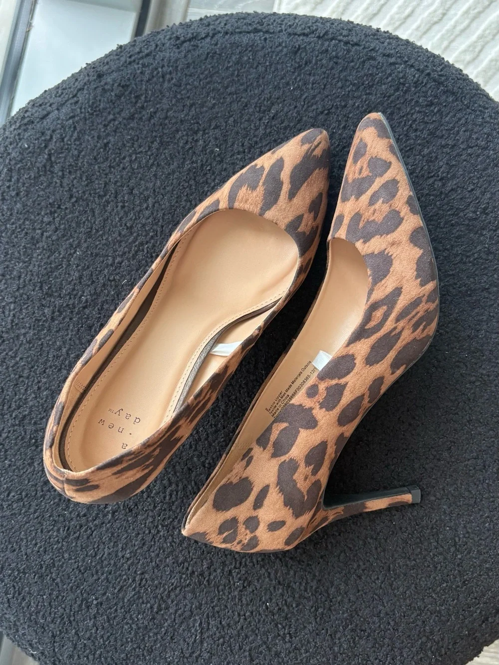 a new day Leopard Print Pointed-Toe Pumps - Brown/Black